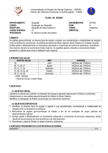 Geografia de Santa Catarina II - Faed