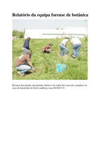 Relatório da equipa forense de botânica - Moodle @ FCT-UNL