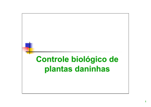 Controle biológico de plantas daninhas Controle biológico
