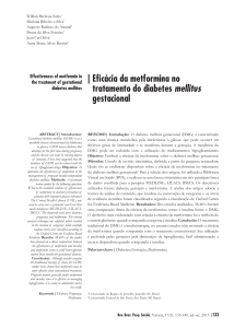 Eficácia da metformina no tratamento do diabetes mellitus gestacional