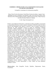 SUBSÍDIOS À PRODUÇÃO DO ATLAS GEOGRÁFICO ESCOLAR