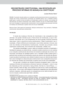 desconstrução constitucional: uma revisitação aos