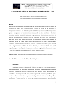 A experiência brasileira em planejamento econômico de 1930 a 1964