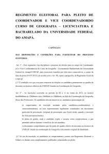 regimento eleitoral para pleito de coordenador e vice