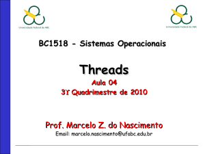 BC1518 - Sistemas Operacionais Apresentação da Disciplina Plano de