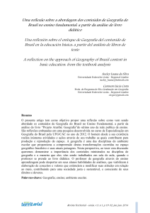 Uma reflexão sobre a abordagem dos conteúdos de Geografia do