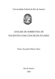 análise de sobrevida de pacientes com câncer de pulmão