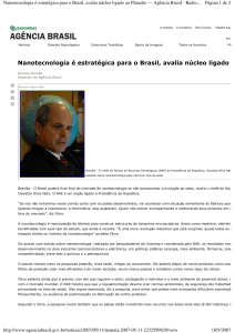 Nanotecnologia é estratégica para o Brasil - LQES
