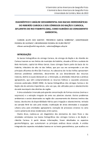 diagnóstico e análise geoambiental das bacias hidrográficas do