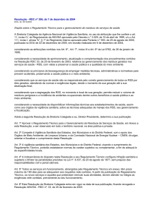 Resolução - RDC nº 306, de 7 de dezembro de 2004