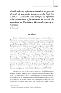 Estudo sobre as reformas económicas do governo do país de