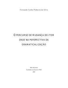 o percurso de mudança do item onde na perspectiva da