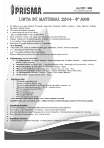 01 Caderno para cada disciplina (Português, Matemática, Geografia