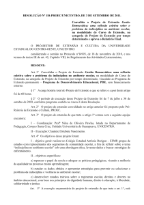 RESOLUÇÃO Nº 118-PROEC/UNICENTRO, DE 3 DE SETEMBRO