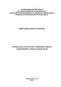 Crianças que convivem com a depressão materna: comportamento