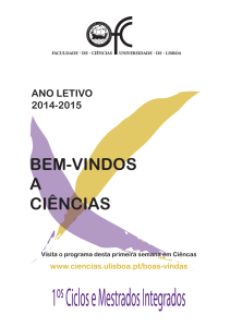 bem-vindos a ciências - Faculdade de Ciências da Universidade de