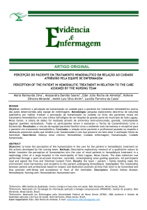 Percepção do paciente em tratamento hemodialitico em relação ao