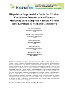 Diagnóstico Empresarial a Partir das Técnicas Contidas na