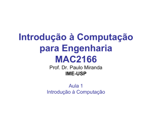 Introdução à Computação para Engenharia MAC2166