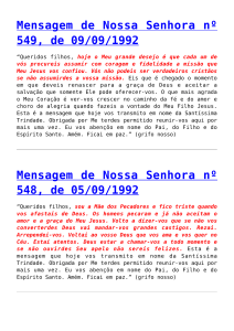 Mensagem de Nossa Senhora nº 520, de 02/06/1992,Mensagem de
