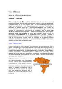 Tema 2: Mercado Assunto 6: Marketing na