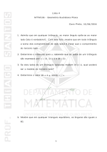 Lista 4 MTM135 - Geometria Euclidiana Plana Ouro Preto, 10/06