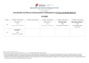 Calendário global - Agrupamento de Escolas de Santiago do Cacém