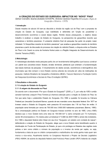 a criação do estado do gurgueia: impactos no “novo” piauí