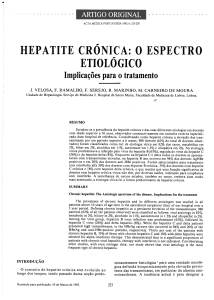 hepatite crónica: o espectro etiológico