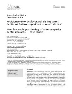 Posicionamento desfavorável de implantes dentários