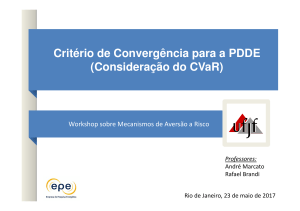 Critério de Convergência para a PDDE (Consideração do CVaR)