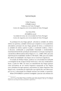 Apresentação / Ana Maria Brito. Linguística