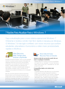 7 Razões Para Atualizar Para o Windows 7