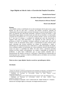 Jogos Digitais na Sala de Aula e o Exerc&iacute;cio das Fun&ccedil;&otilde;es Executivas