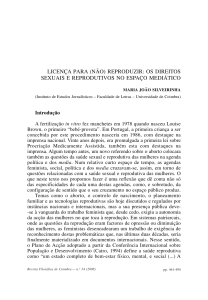 licença para (não) reproduzir: os direitos sexuais e reprodutivos no