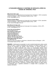 a paisagem urbana e o sistema de espaços livres da cidade
