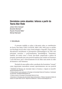 Hormônios como atuantes: leituras a partir da Teoria Ator-Rede