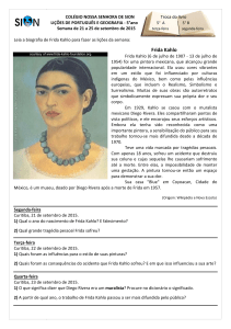 Lições port 5ª ano - Frida Kahlo