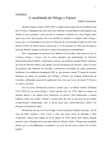 A atualidade de Ortega y Gasset