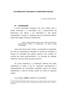 "Os Conselhos Tutelares e o Ministério Público".