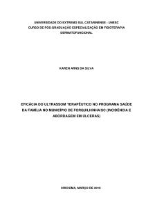 EFICÁCIA DO ULTRASSOM TERAPÊUTICO NO PROGRAMA