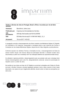 Saúde e ciências da vida em Portugal, Brasil e África: incursões por