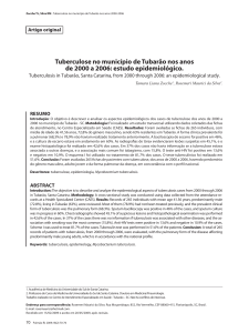 Tuberculose no município de Tubarão nos anos de