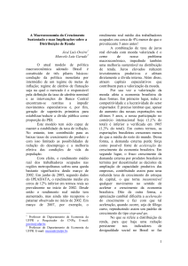 1 A Macroeconomia do Crescimento Sustentado e suas Implicações