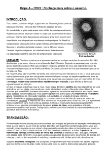 Gripe A – H1N1 - Colégio Alexander Fleming