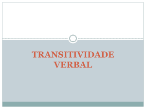 transitividade verbal