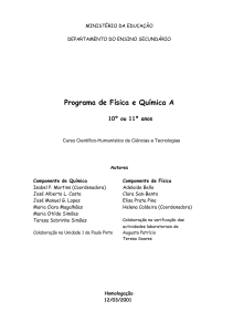 Física e Química A – 10º Ano