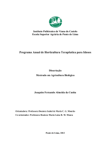 Programa Anual de Horticultura Terapêutica para Idosos