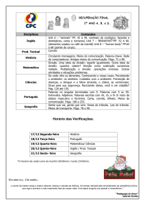 Horário das Verificações.