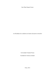 Sara Filipa Paquete Franco As dificuldades dos cuidadores do